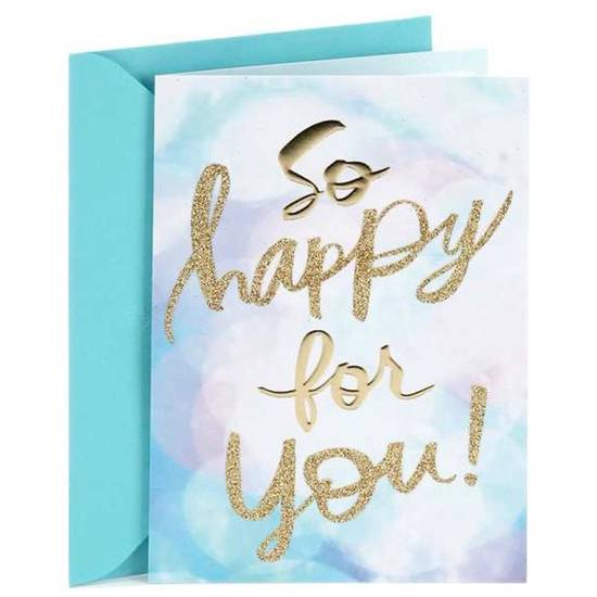 Order Hallmark Congratulations Card So Happy for You (inside: This is your time to celebrate and enjoy!) food online from Walgreens store, Tehachapi on bringmethat.com