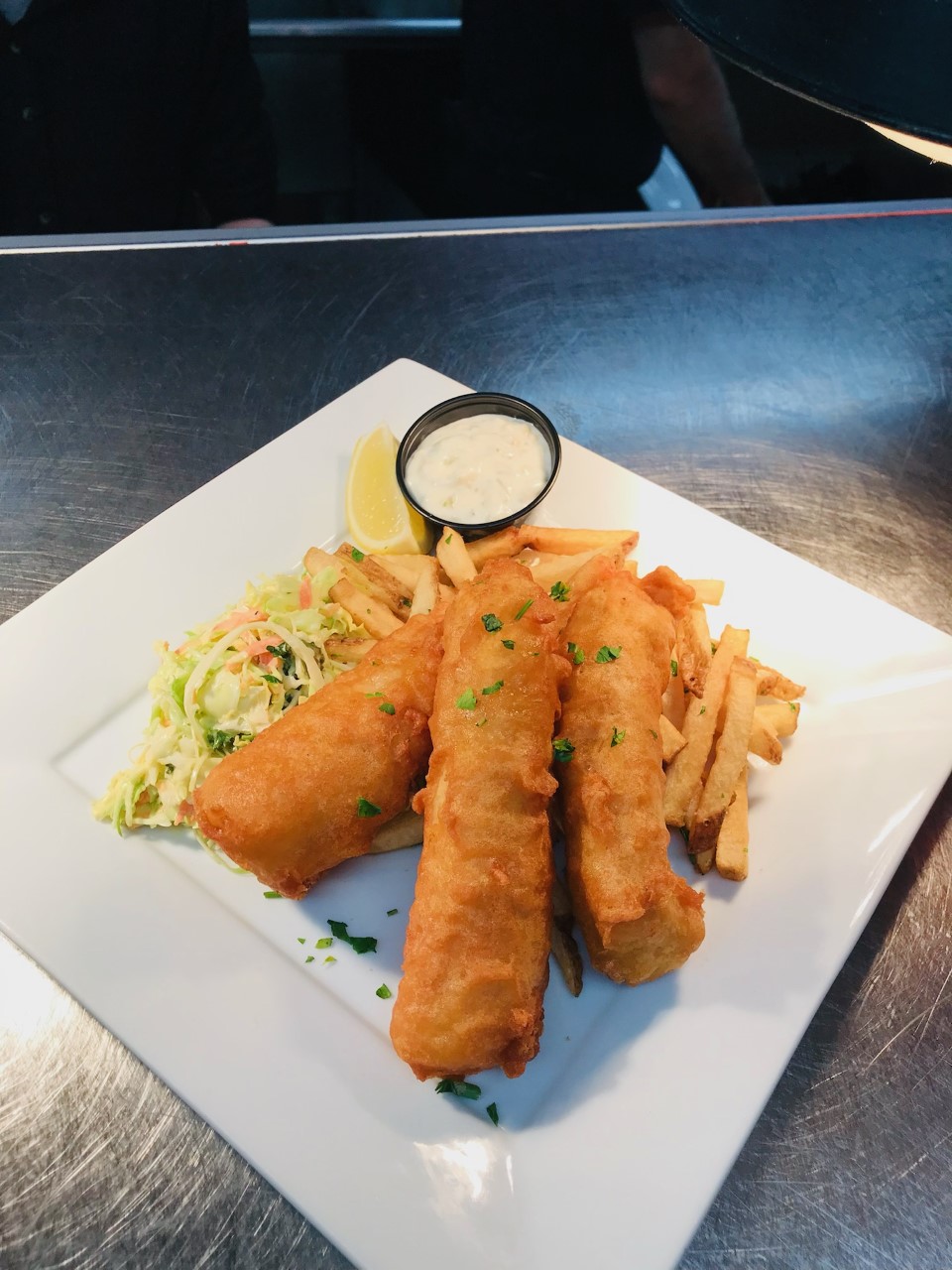 Order Fish and Chips food online from Twisted Oak Tavern store, Camarillo on bringmethat.com