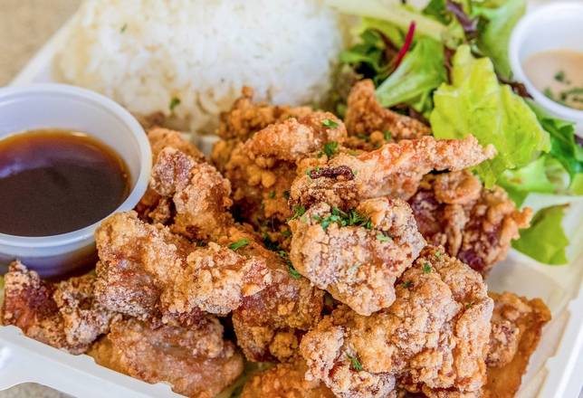 Order Mochiko Chicken Plate food online from Miyakonjo Bento & Catering store, Honolulu on bringmethat.com