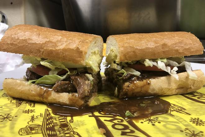 Order Roast Beef Poboy food online from Buddy Frostop Lot-O-Burgers And Po-Boys store, Destrehan on bringmethat.com