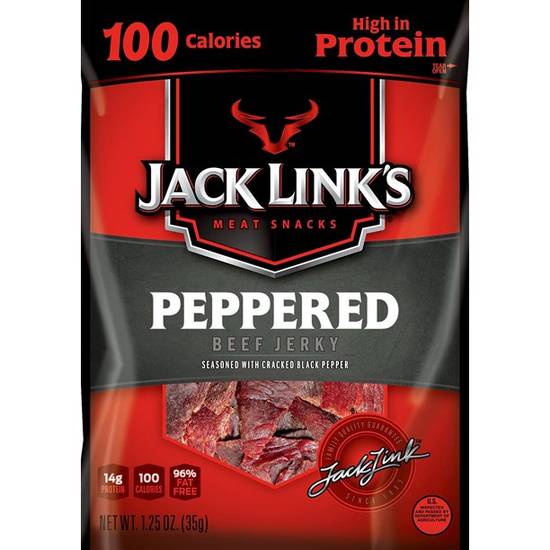 Order Jack Link`s Peppered Beef Jerky food online from Exxon Food Mart store, Port Huron on bringmethat.com