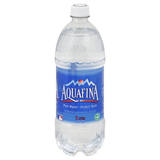 Order Aquafina Purified Drinking Water Bottle (1 L) food online from Rite Aid store, Corona Del Mar on bringmethat.com