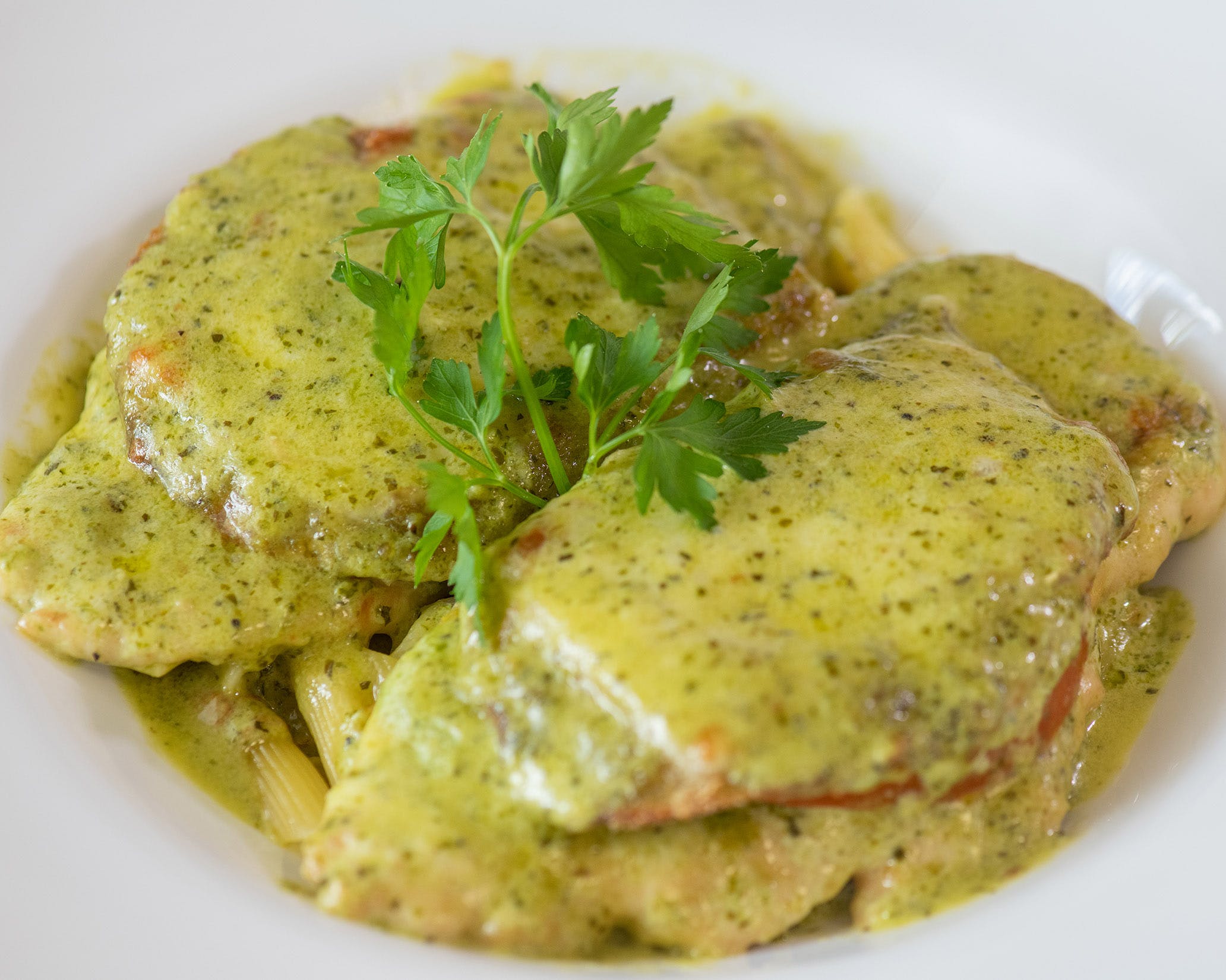 Order Chicken Genovese - Entree food online from Pizza Palace store, Middletown on bringmethat.com