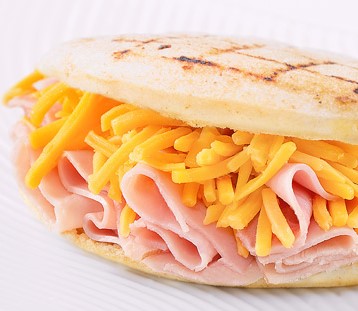Order Jamón and Queso Arepa food online from Juana store, State College on bringmethat.com