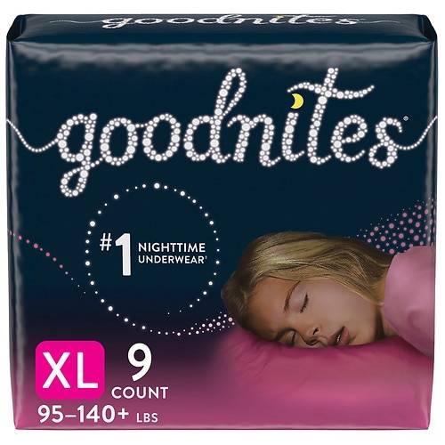 Order GoodNites Girls' Nighttime Bedwetting Underwear XL - 9.0 ea food online from Walgreens store, Mobile on bringmethat.com