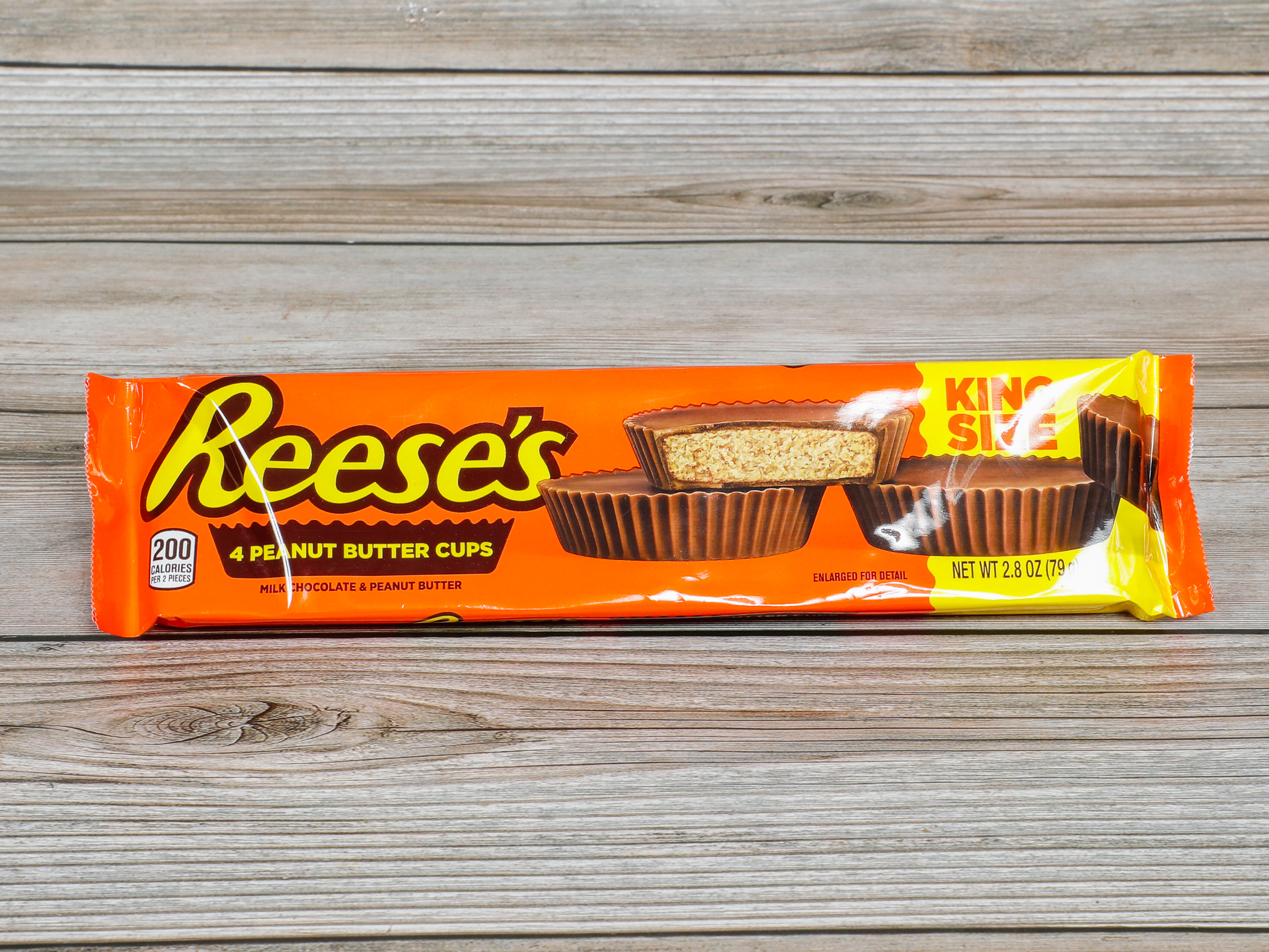 Order Reese's Peanut Butter Cups, King Size 4 Count food online from Amigos Halal Market store, Daly City on bringmethat.com