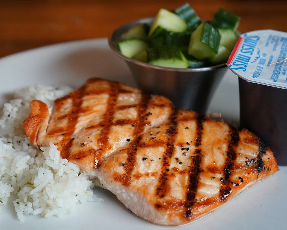 Order Kids Salmon food online from Burtons Grill store, South Windsor on bringmethat.com