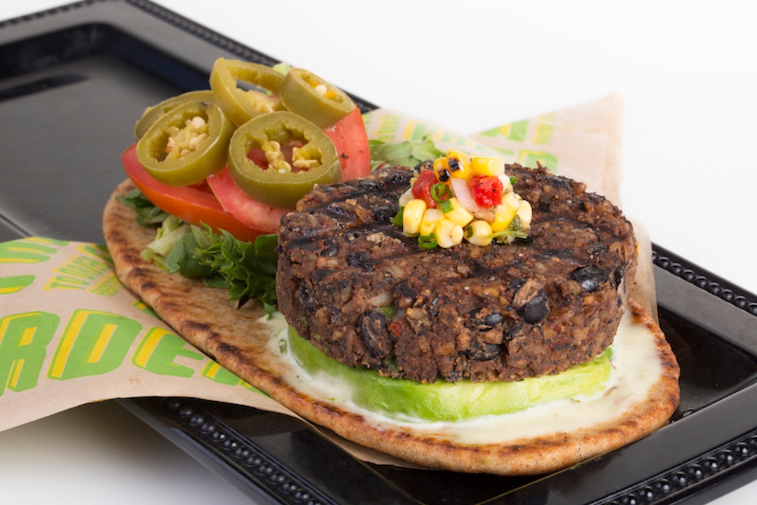 Order Black Bean Burger (Vegetarian) food online from Fresh To Order store, Marietta on bringmethat.com