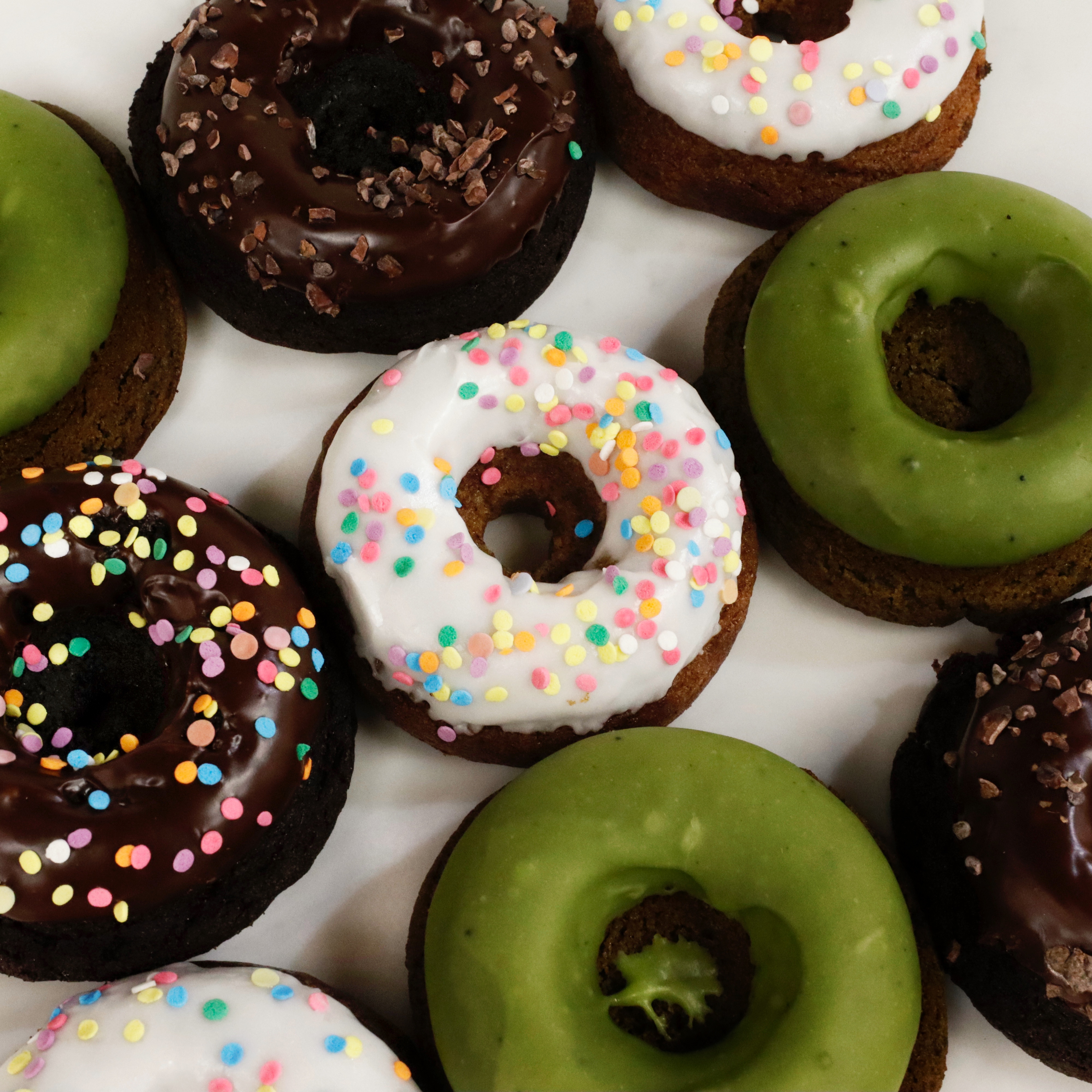 Order Vegan Dozen Mix food online from The Donuttery store, Huntington Beach on bringmethat.com