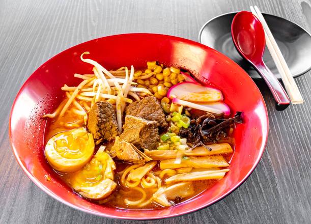 Order Spicy Beet Ramen food online from Nora Asian Fresh store, Tempe on bringmethat.com