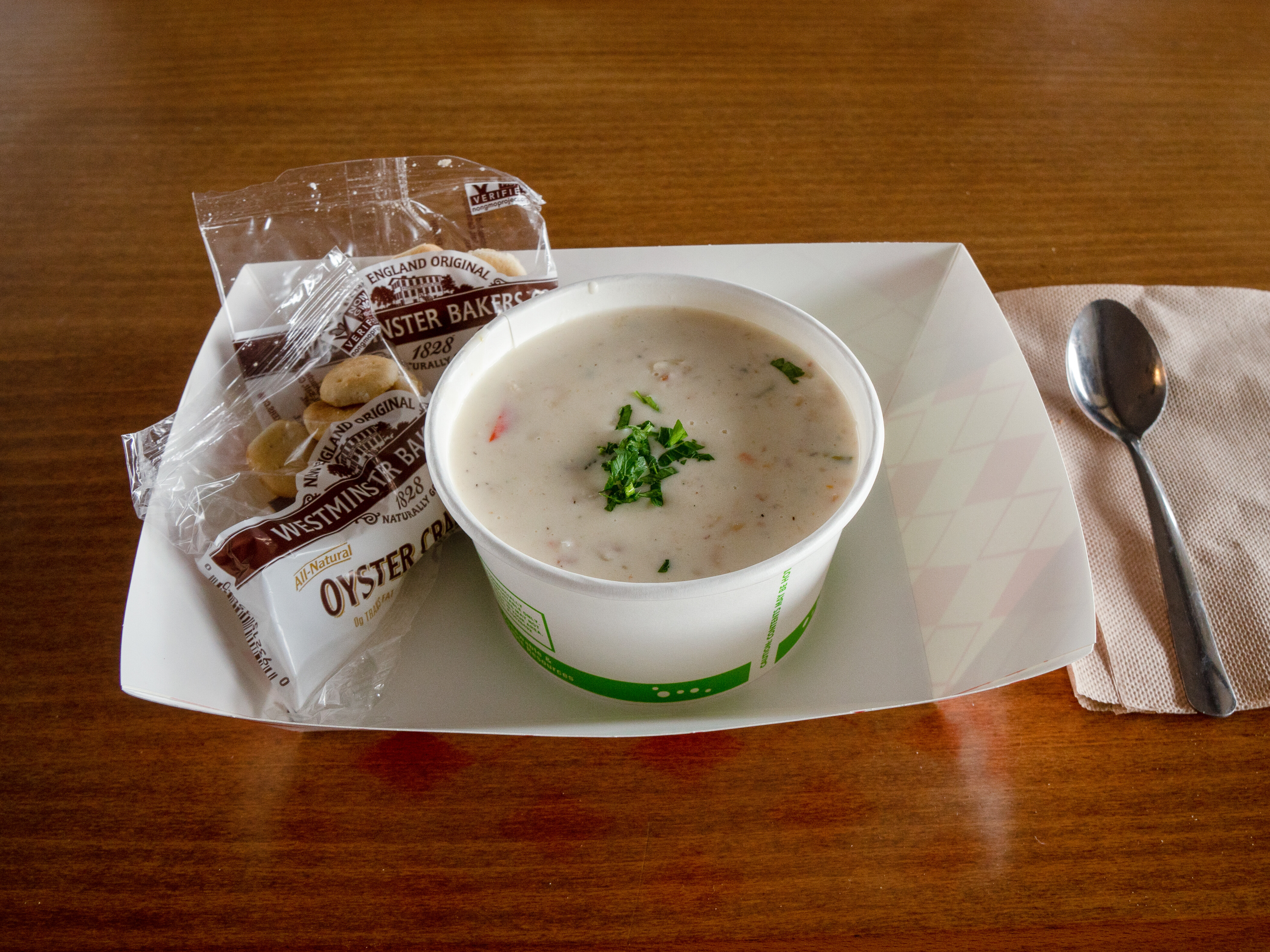 Order New England Clam Chowder food online from Old Port Lobster Shack store, Redwood City on bringmethat.com
