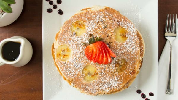 Order Wild Blueberry Pancakes food online from Naked Cafe store, Carlsbad on bringmethat.com