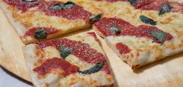 Order Sicilian Thick Crust Cheese Pizza - Large 16'' (8 Slices) food online from Carlo's Italian Restaurant store, Reading on bringmethat.com