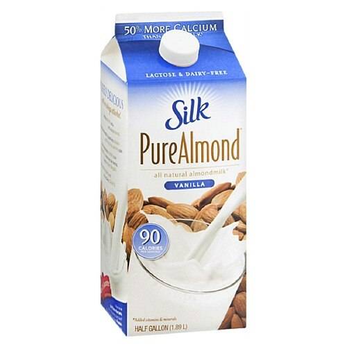 Order Silk PureAlmond Milk 1/2 Gallon Carton Vanilla - 64.0 oz food online from Walgreens store, SAGINAW on bringmethat.com