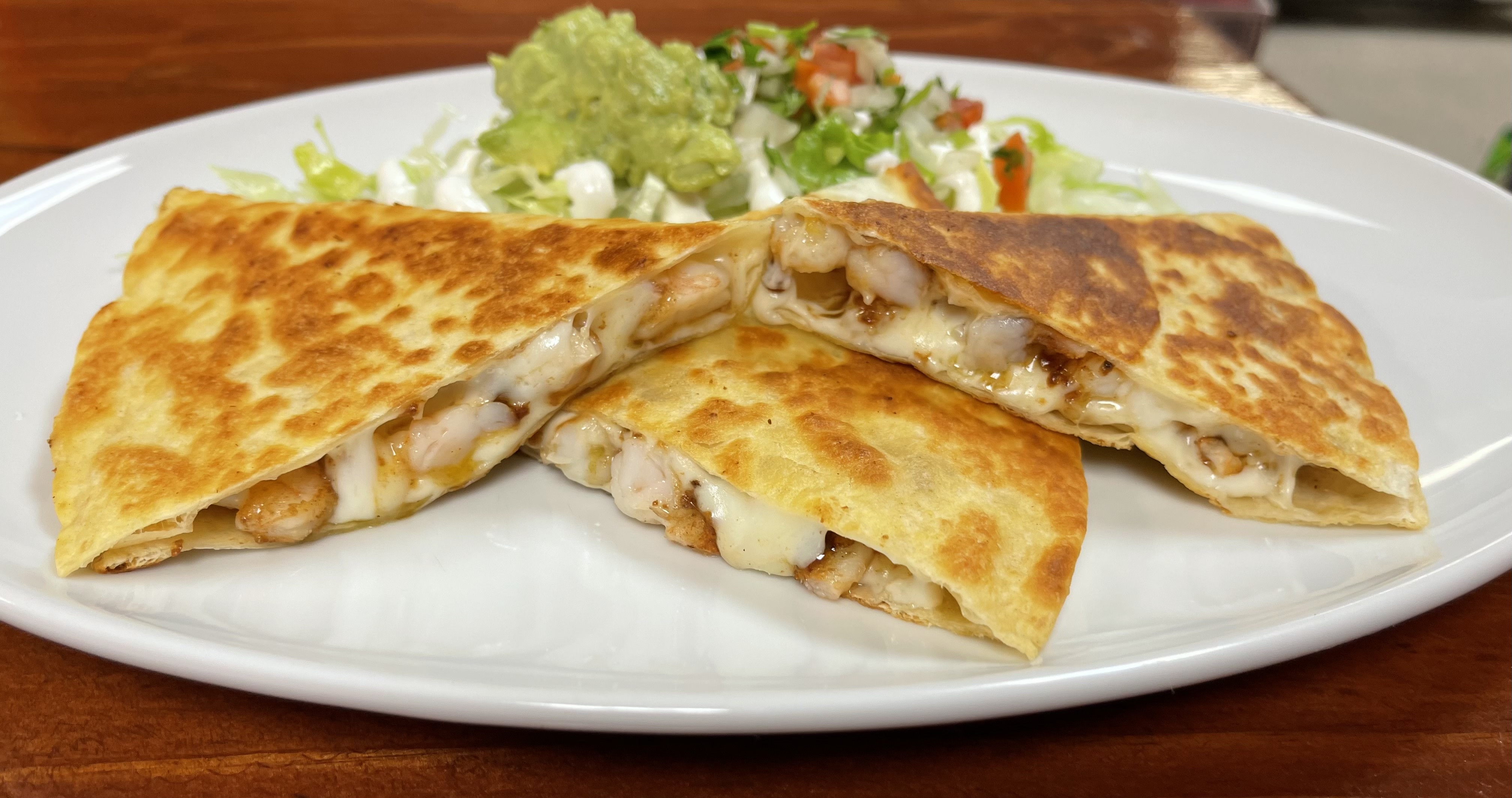 Order Shrimp Quesadilla food online from Taco Fiesta Bar And Grill store, Hagerstown on bringmethat.com