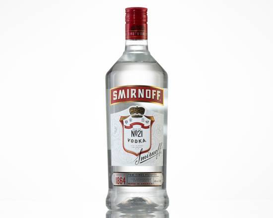 Order Smirnoff, 1.75L vodka (40.0% ABV) food online from Express Food And Liquor store, Round Lake Beach on bringmethat.com