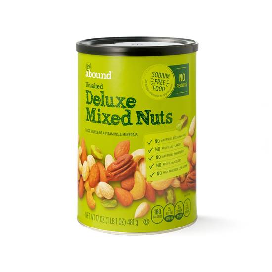 Order Gold Emblem Abound Unsalted Deluxe Mixed Nuts, 17 OZ food online from CVS store, FOUNTAIN HILLS on bringmethat.com