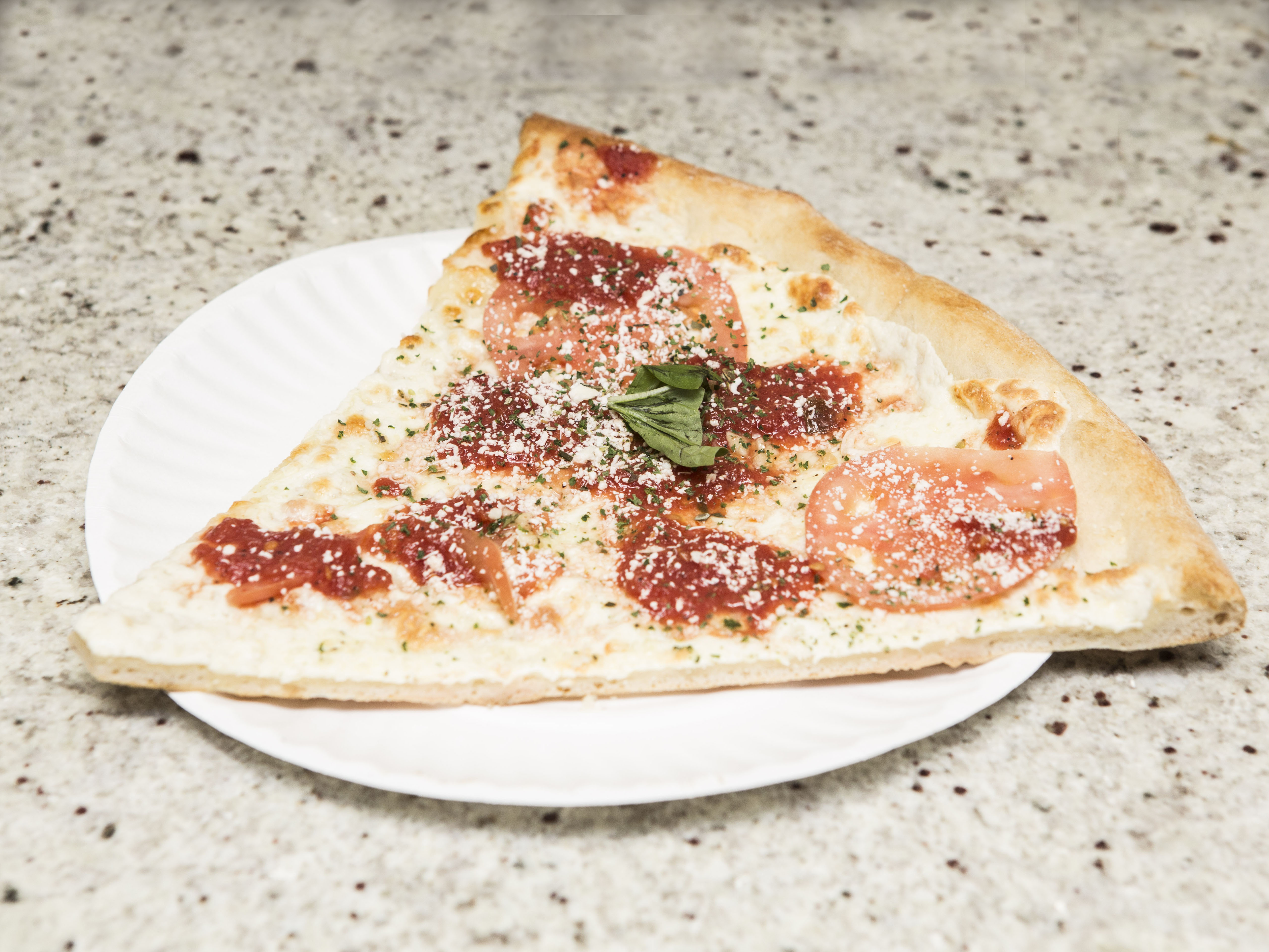 Order Margherita Pizza Slice food online from Pronto pizza store, Brooklyn on bringmethat.com