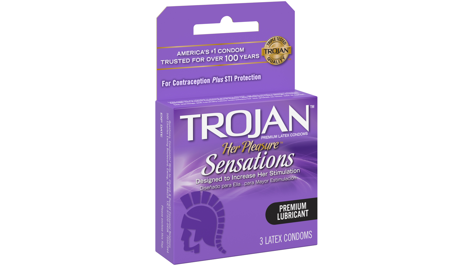 Order Trojan Her Pleasure Sensations Lubricated Latex Condoms food online from Lula Convenience Store store, Evesham on bringmethat.com