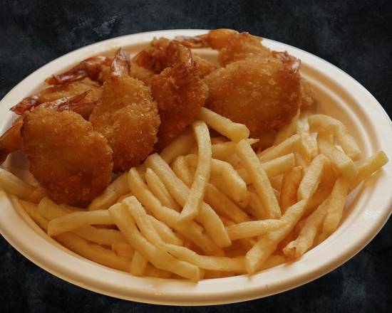 Order Fried Shrimp with Fries  - 5 PCs food online from Haifa Grill store, Falls Church on bringmethat.com