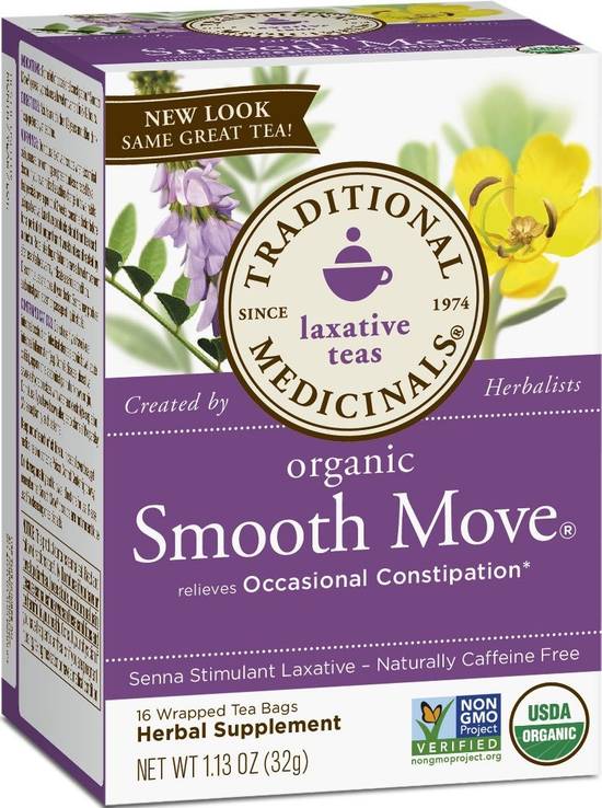 Order Traditional Medicinals Laxative Tea Smooth Move Caffeine Free (16 ct) food online from Rite Aid store, Palm Desert on bringmethat.com
