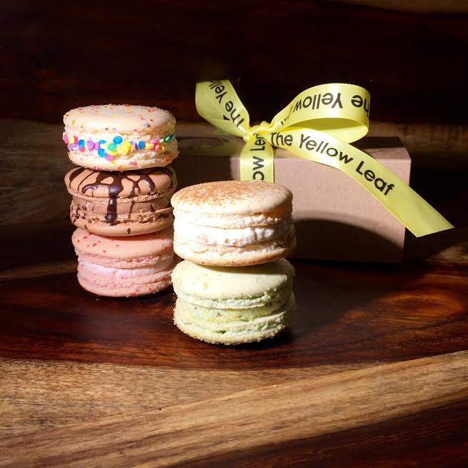 Order Box of 5 French Macarons food online from The Yellow Leaf Cupcake Co store, Seattle on bringmethat.com