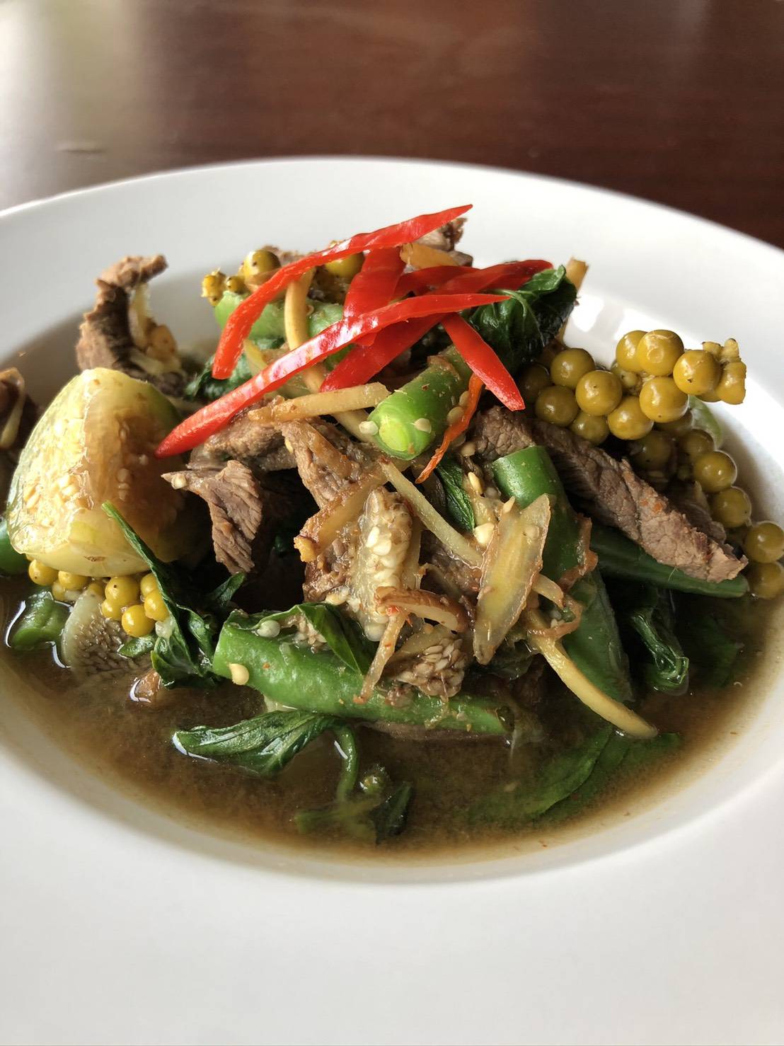 Order Jungle Curry (แกงป่า Kang Pa) food online from Real Thai Restaurant store, Chicago on bringmethat.com