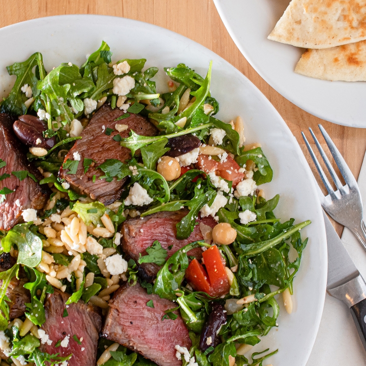 Order Steak Orzo Salad food online from Its Greek to Me store, Fort Lee on bringmethat.com