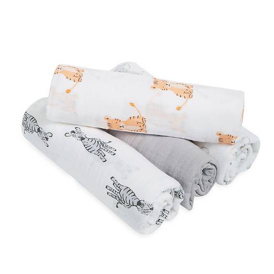 Order aden + anais™ essentials Safari Babes 4-Pack Classic Muslin Swaddles food online from Bed Bath & Beyond store, Lancaster on bringmethat.com