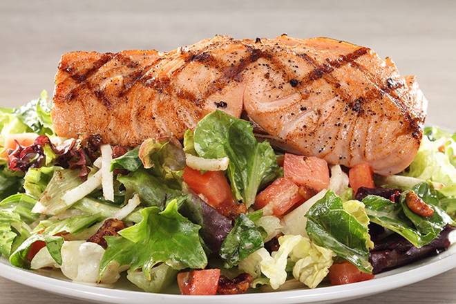Order Grilled Salmon Salad food online from Firebirds Wood Fired Grill store, Greenville on bringmethat.com