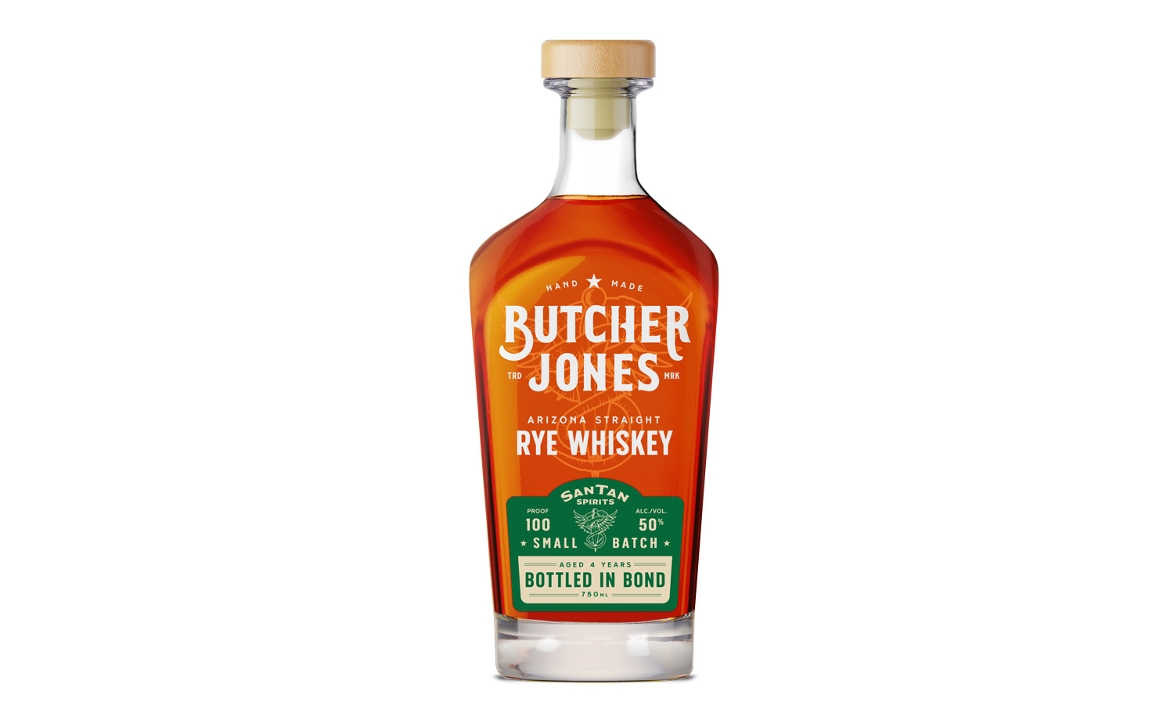 Order Butcher Jones Bottled In Bond Straight Rye Whiskey, 750ml spirits (50% ABV) food online from Santan Brewing Co. store, Chandler on bringmethat.com