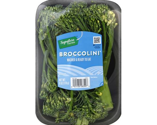 Order Signature Farms · Washed and Ready to Eat Broccolini (6 oz) food online from Safeway store, Herndon on bringmethat.com