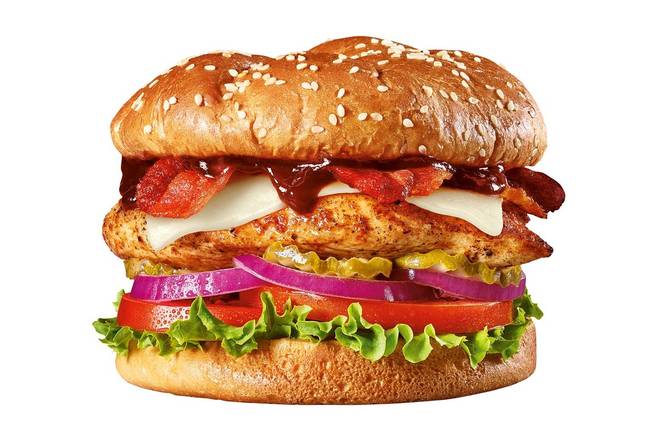 Order Raid the Roost Chicken Burger  food online from The Burger Den store, Springville on bringmethat.com