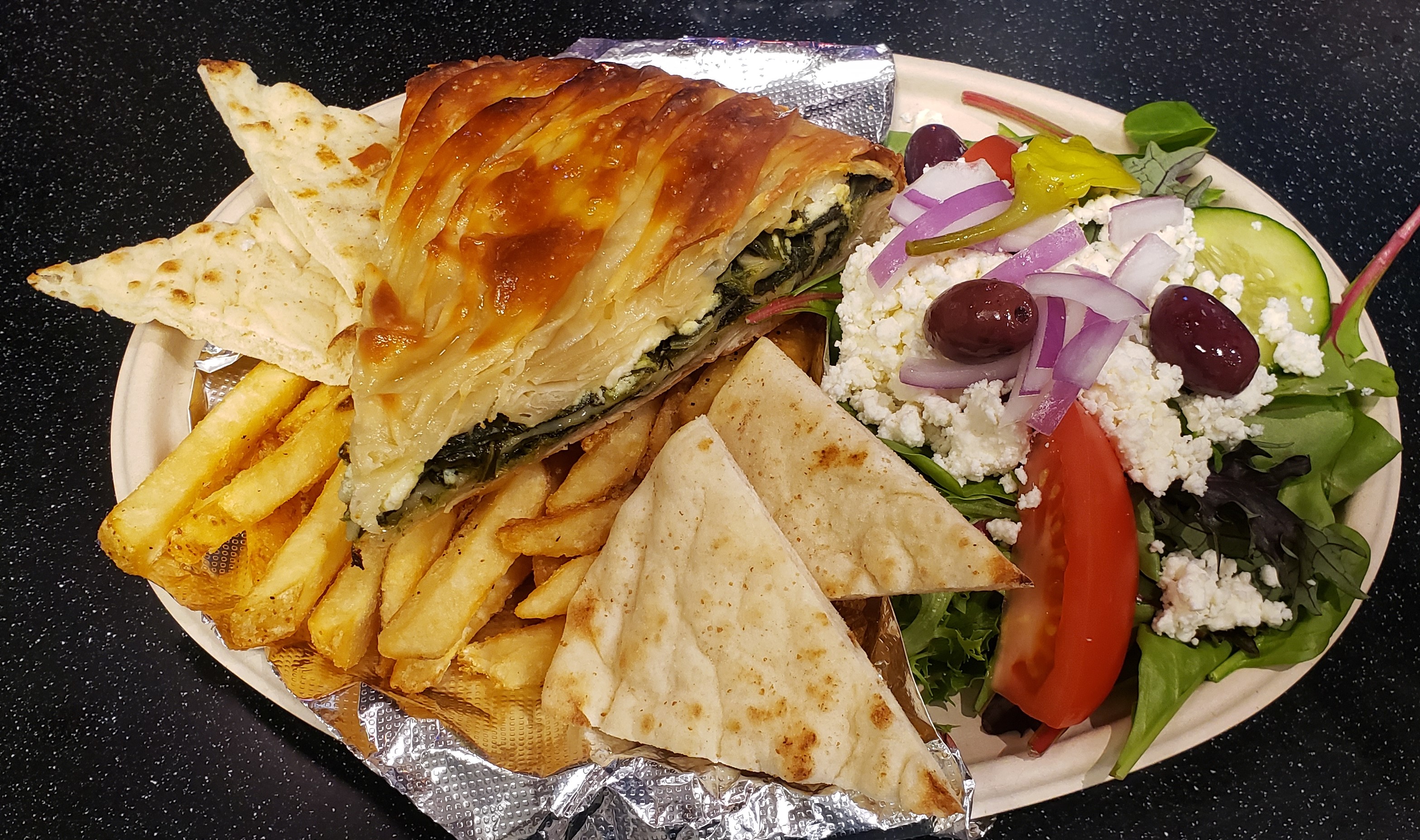Order Spinach Pie Platter food online from Opa Raleigh store, Raleigh on bringmethat.com