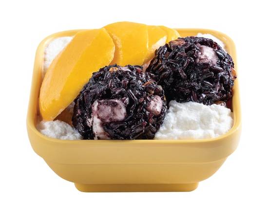 Order V11 - Thai Black Rice & Mango with Vanilla Frost 芒果白雪黑糯米 food online from Sweethoney Dessert store, Alhambra on bringmethat.com