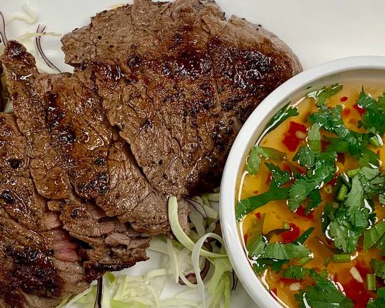 Order Grilled Steak (ຊີ້ນນຳ້ຕົກ Siin Num Thok) food online from Cafe Khao Neow store, Wasilla on bringmethat.com