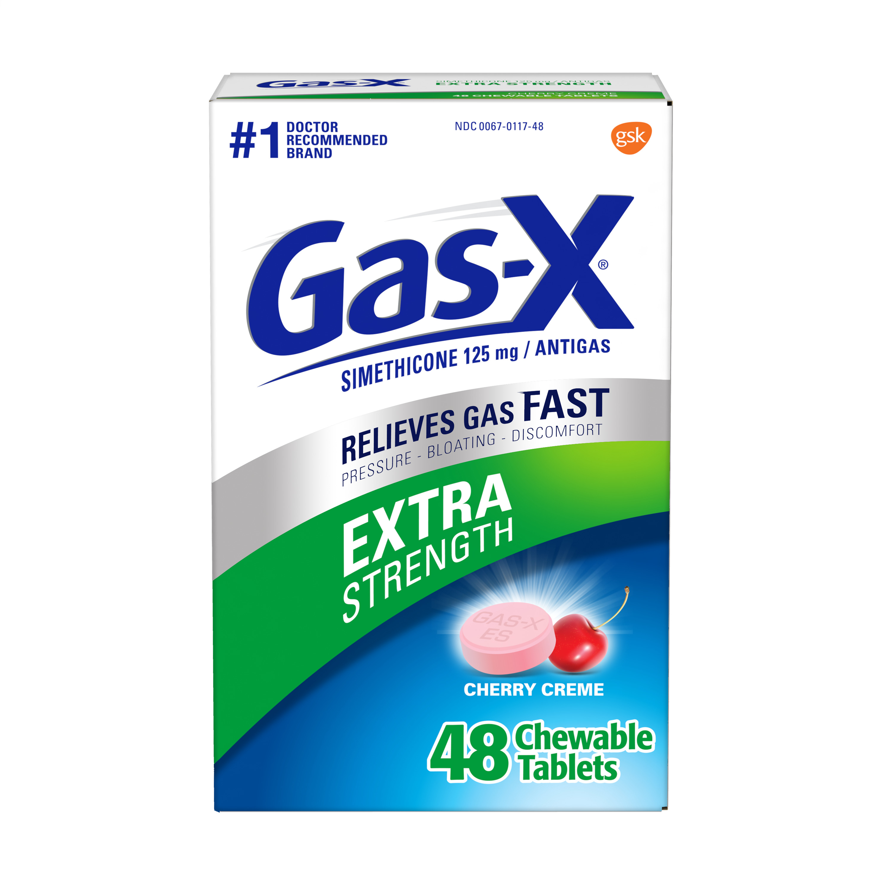 Order Gas-X Extra Strength Gas Relief Chewable Tablets, Cherry Creme - 48 ct
 food online from Bartell store, Edmonds on bringmethat.com