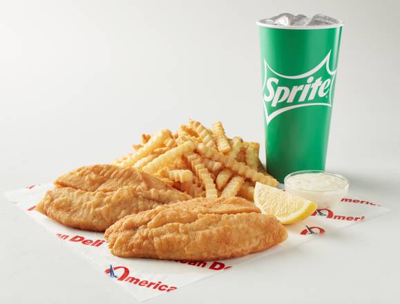 Order Fish Meal (Fries + Drink) food online from American Deli store, Kennesaw on bringmethat.com