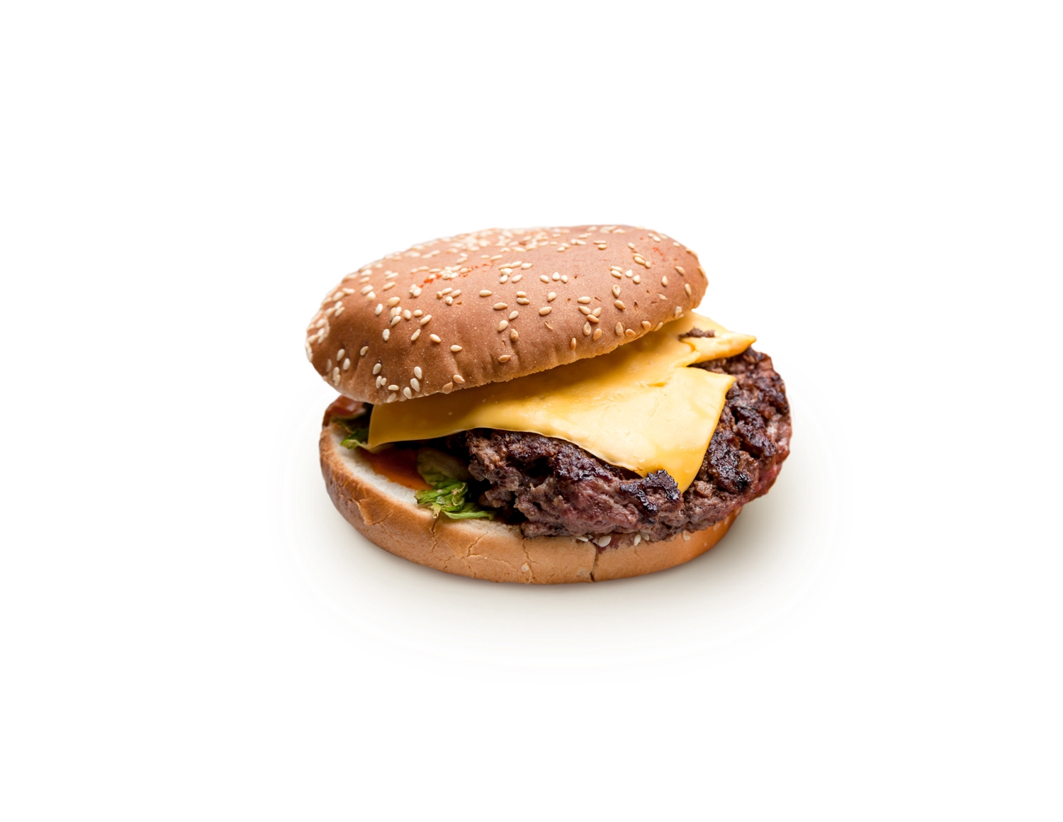 Order Double Cheese Burger food online from Lucky 7 pizza store, Glendale on bringmethat.com