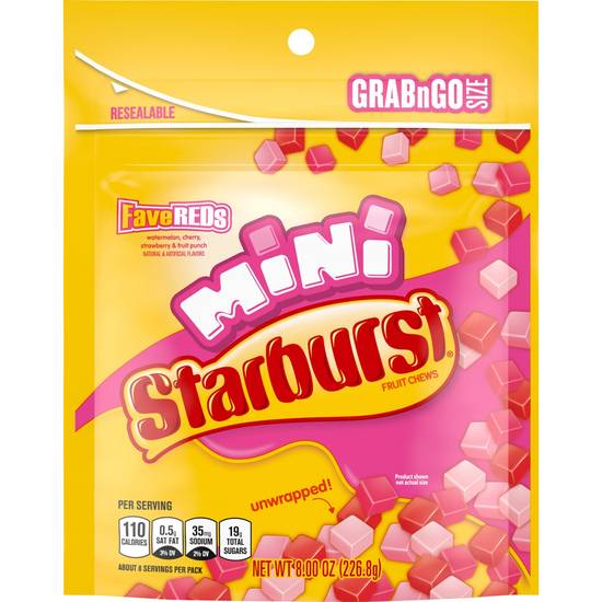 Order Starbursts FaveREDs Fruit Chewy Candy Grab N Go, 8 OZ food online from Cvs store, Rochester Hills on bringmethat.com