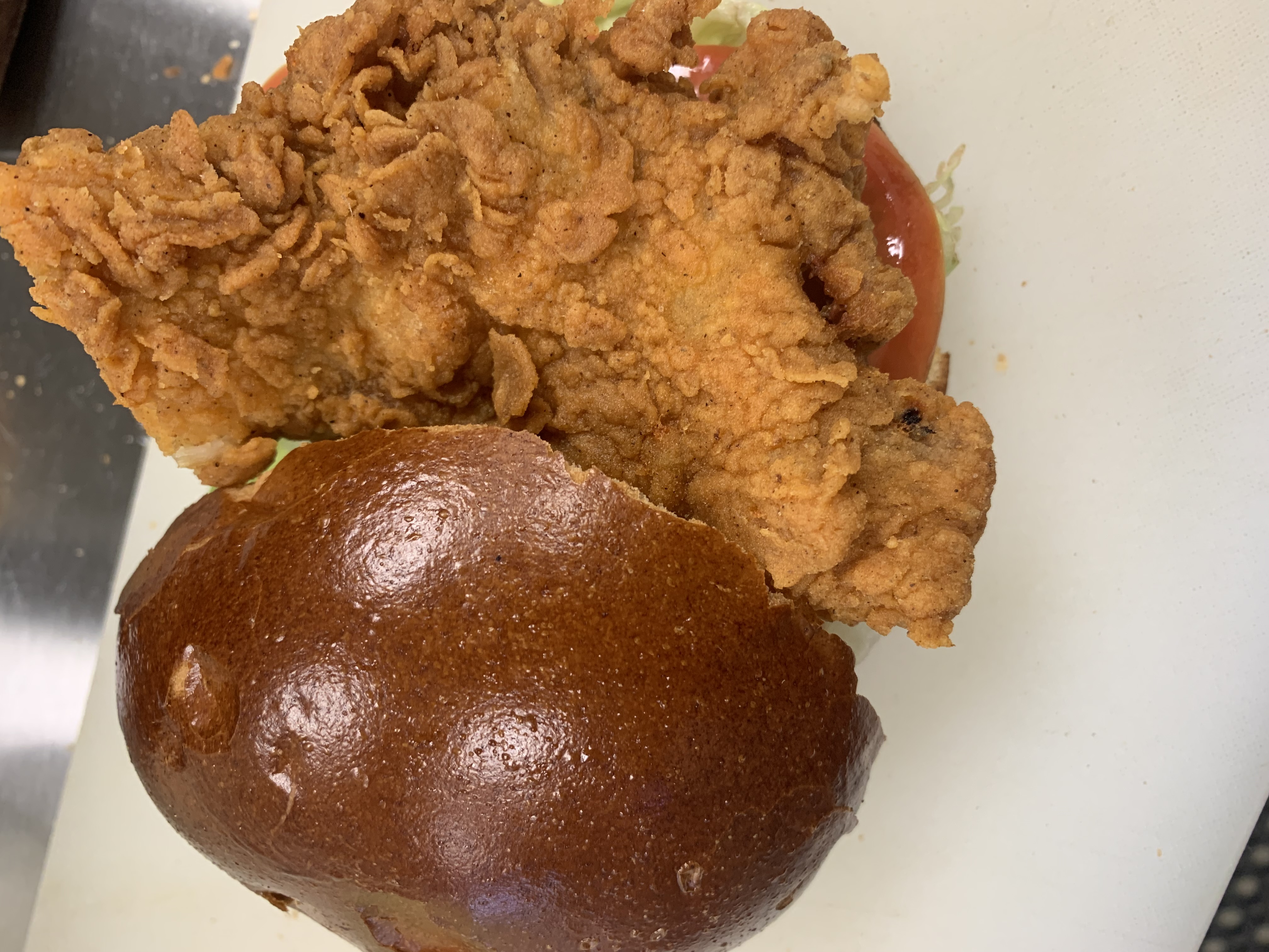Order BJ Spicy breaded chicken sandwich (you build) food online from Bj Roasters store, Millville on bringmethat.com