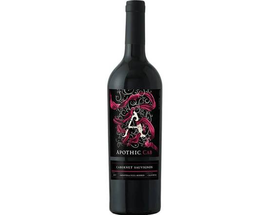 Order Apothic Cab Sauvignon 2019, 750mL red wine (13.5% ABV) food online from Van Ness Liquors store, San Francisco on bringmethat.com