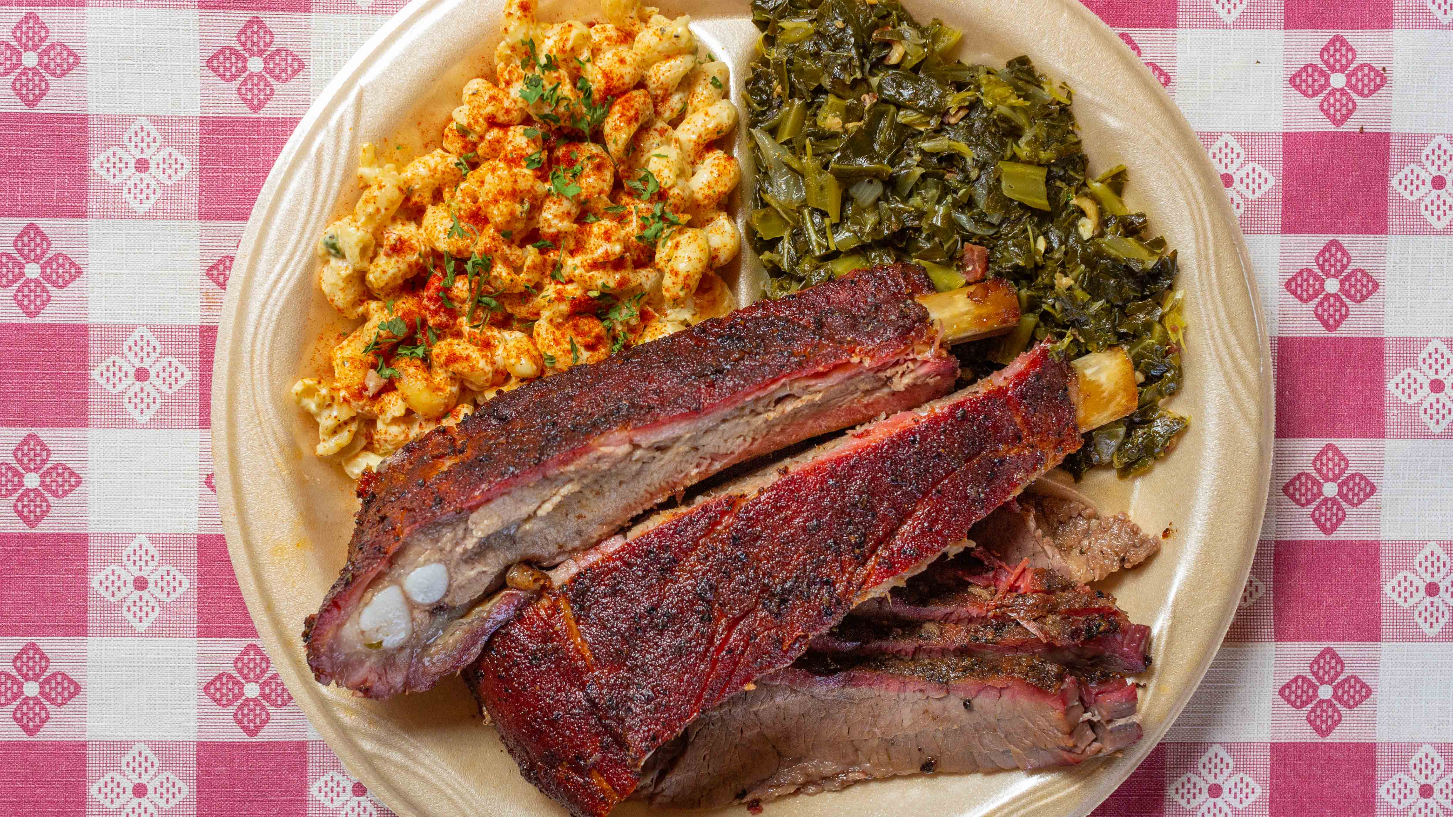 Order Beef and Rib Plate food online from C&J Barbeque store, College Station on bringmethat.com