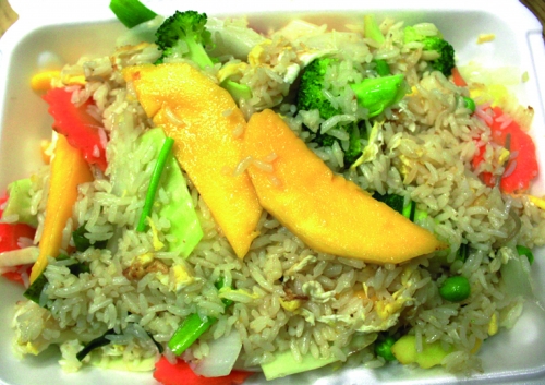 Order Vegetable Mango Fried Rice food online from Thai north catering store, Brighton on bringmethat.com