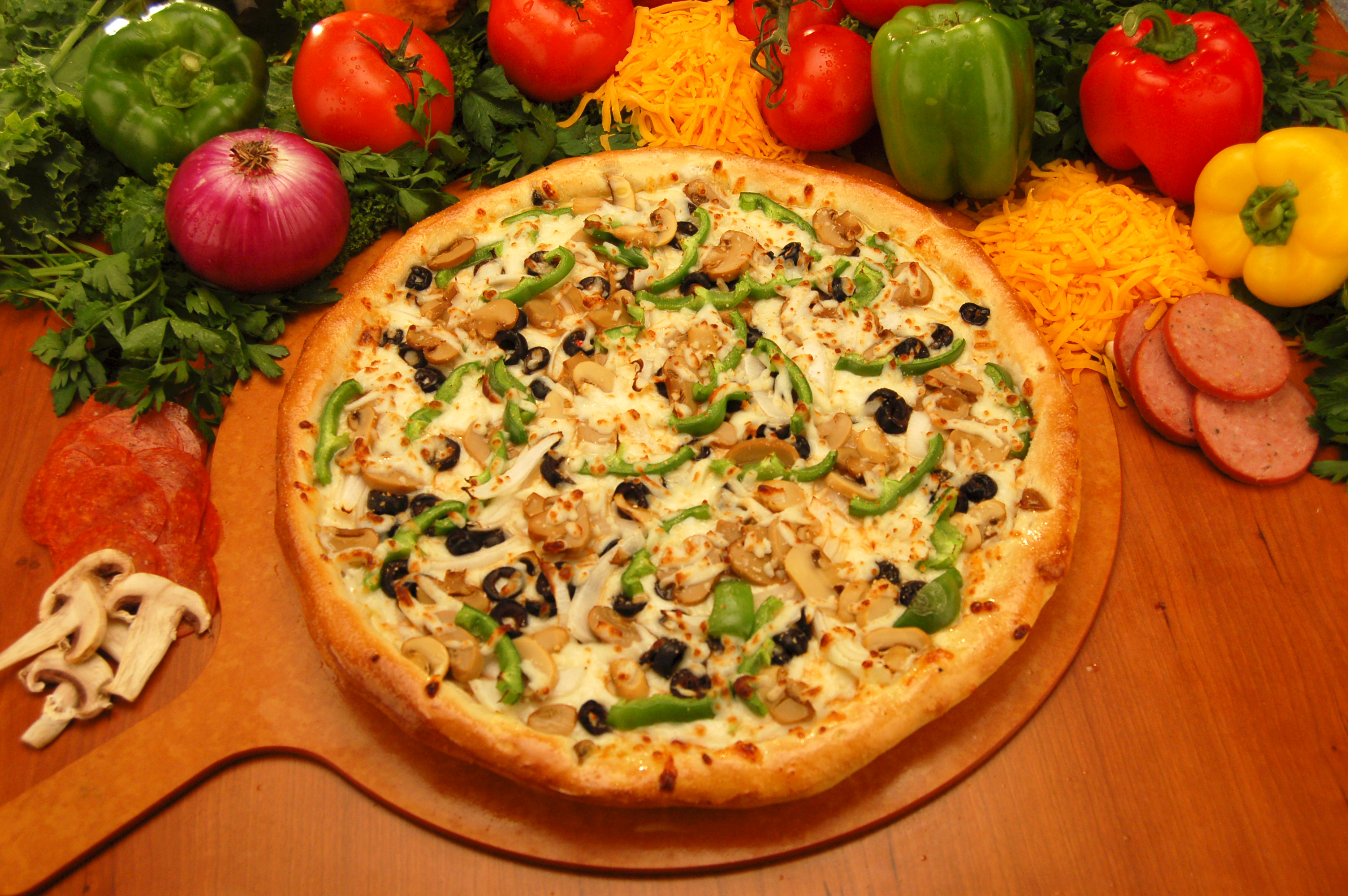 Order Veggie Pizza food online from Cheezie Pizza store, Wichita on bringmethat.com