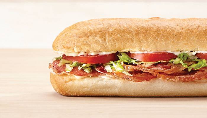 Order 6" Bacon, Lettuce & Tomato Sub (579cal) food online from QuickChek store, Lodi on bringmethat.com