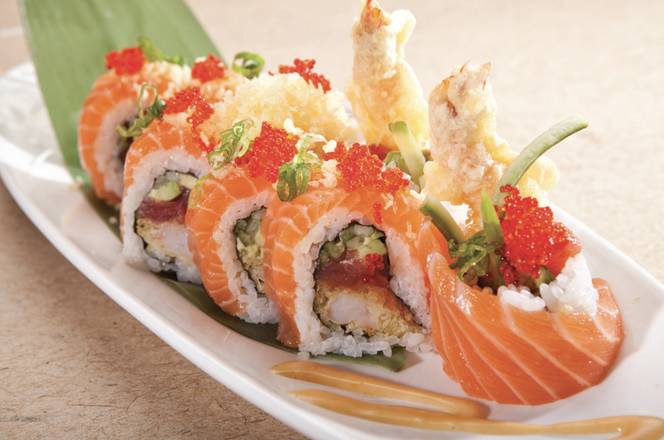 Order Salmon Crunch food online from Tomikawa Japanese Restaurant store, Irvine on bringmethat.com