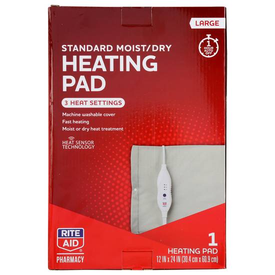 Order Rite Aid Standard Moist/Dry Heating Pads Three Set (12 ct) food online from Rite Aid store, Yucca Valley on bringmethat.com