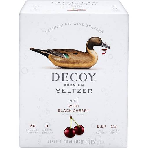 Order Decoy by Duckhorn Premium Seltzer Rose with Black Cherry (4PK 250ML) 135868 food online from Bevmo! store, Torrance on bringmethat.com