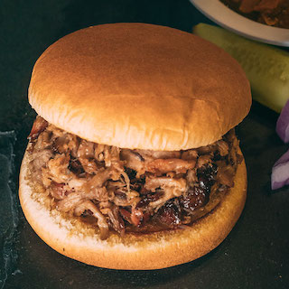 Order Pulled Pork Sandwich food online from Billy Sims Barbecue store, Troy on bringmethat.com